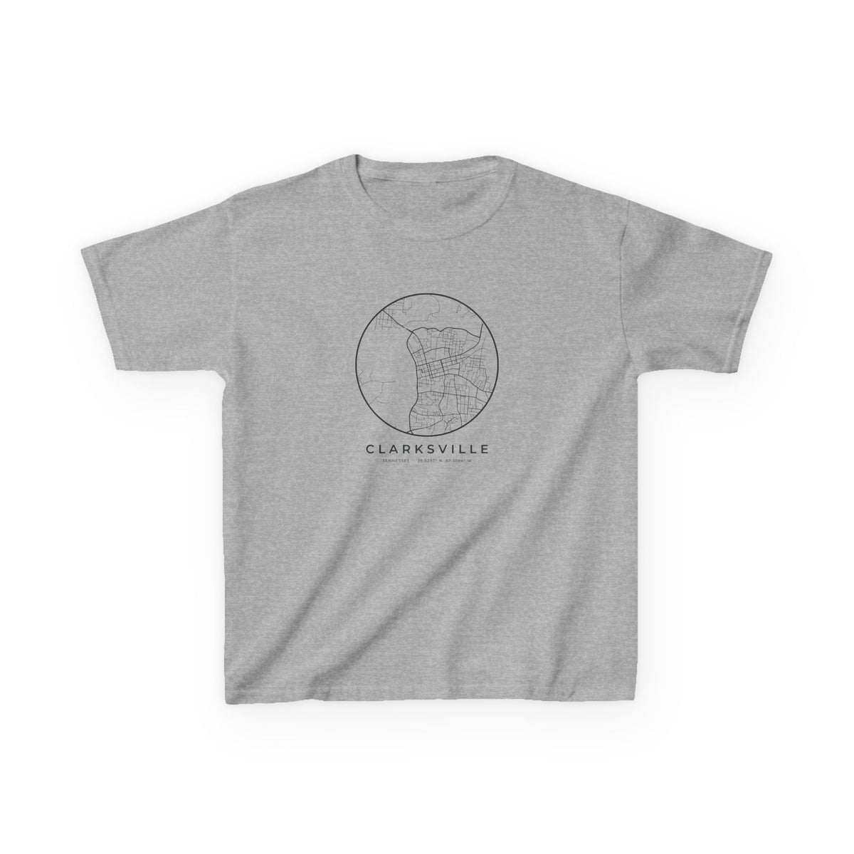 Clarksville Street Map Kids T-Shirt
