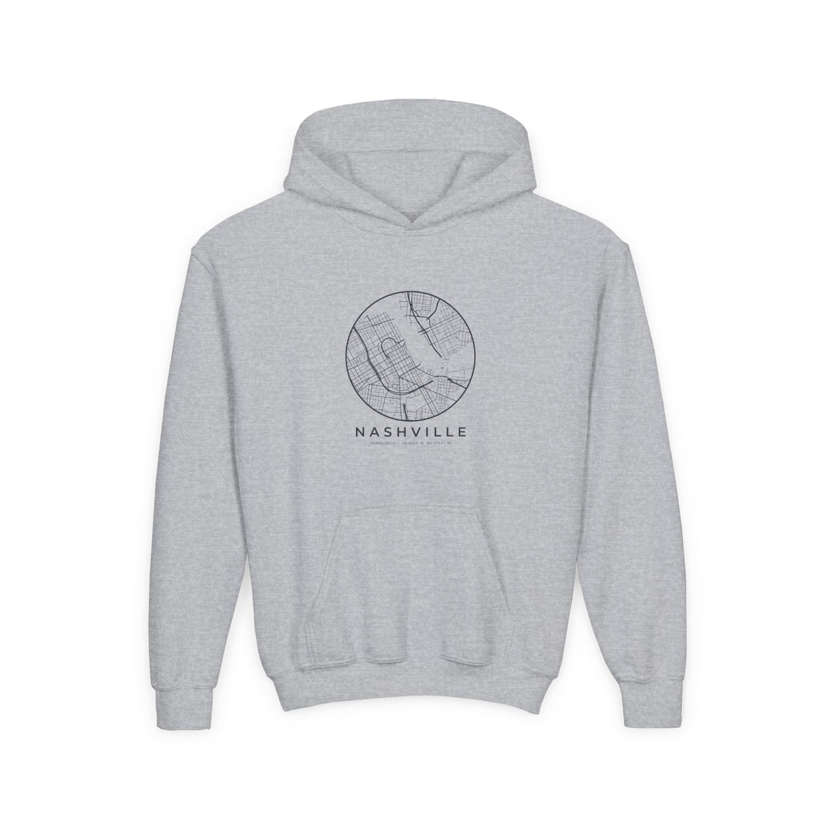 Nashville Street Map Kids Hoodie