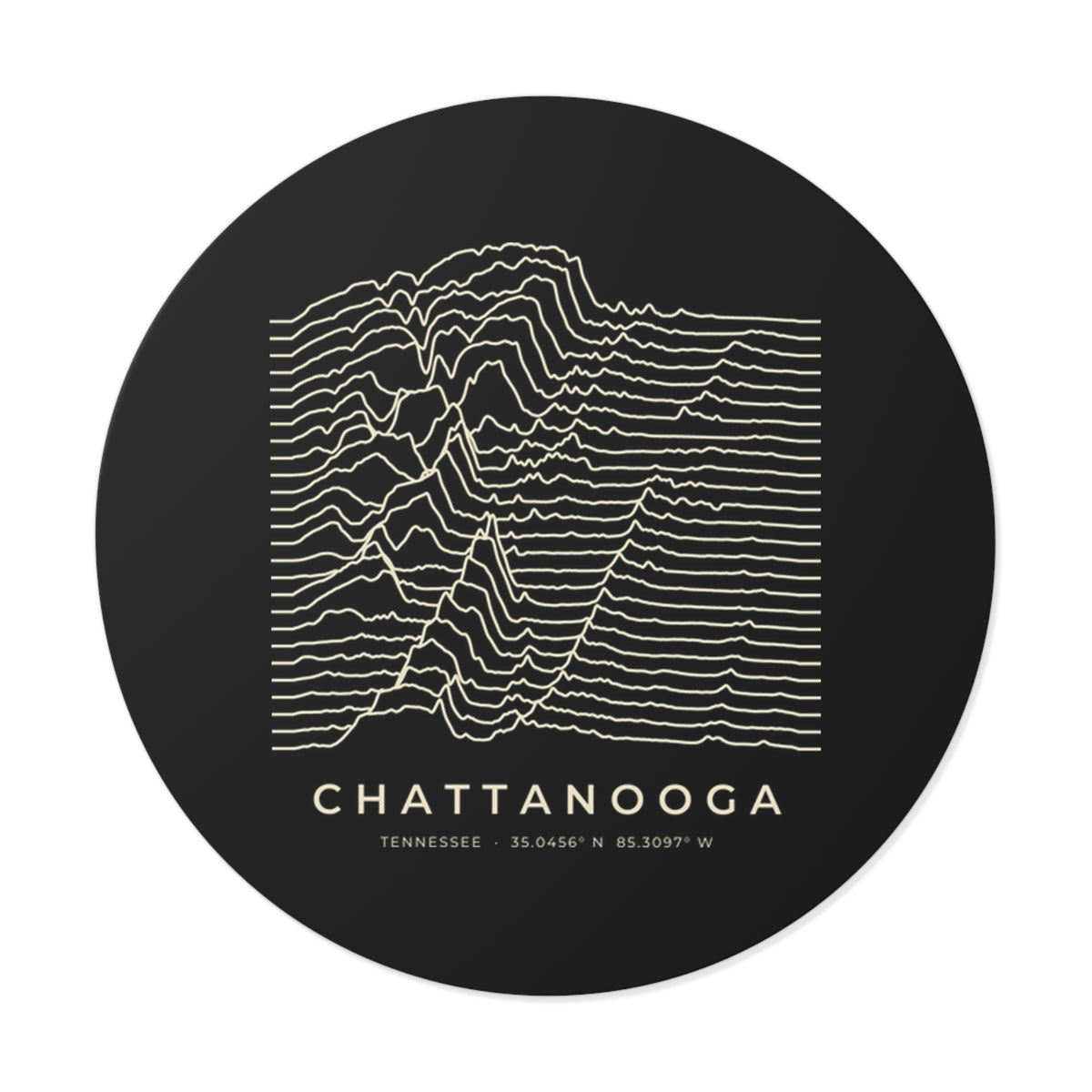 Chattanooga Ridgeline Sticker (Black)