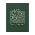 Chattanooga Ridgeline Canvas Print (Forest Green)