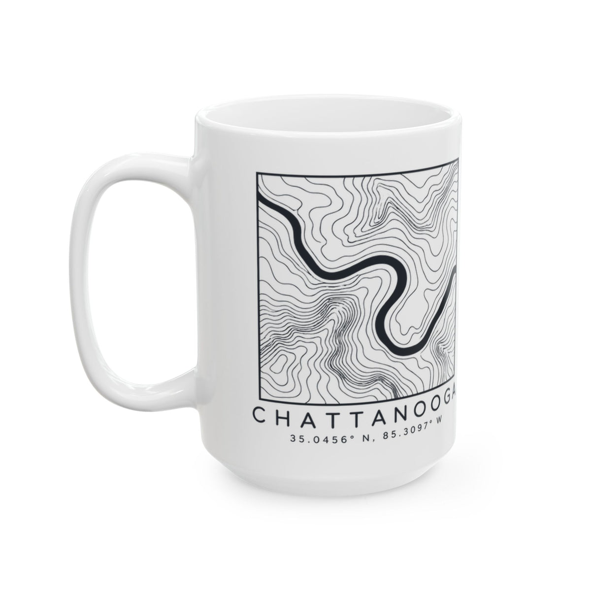 Chattanooga Topo Map Mug