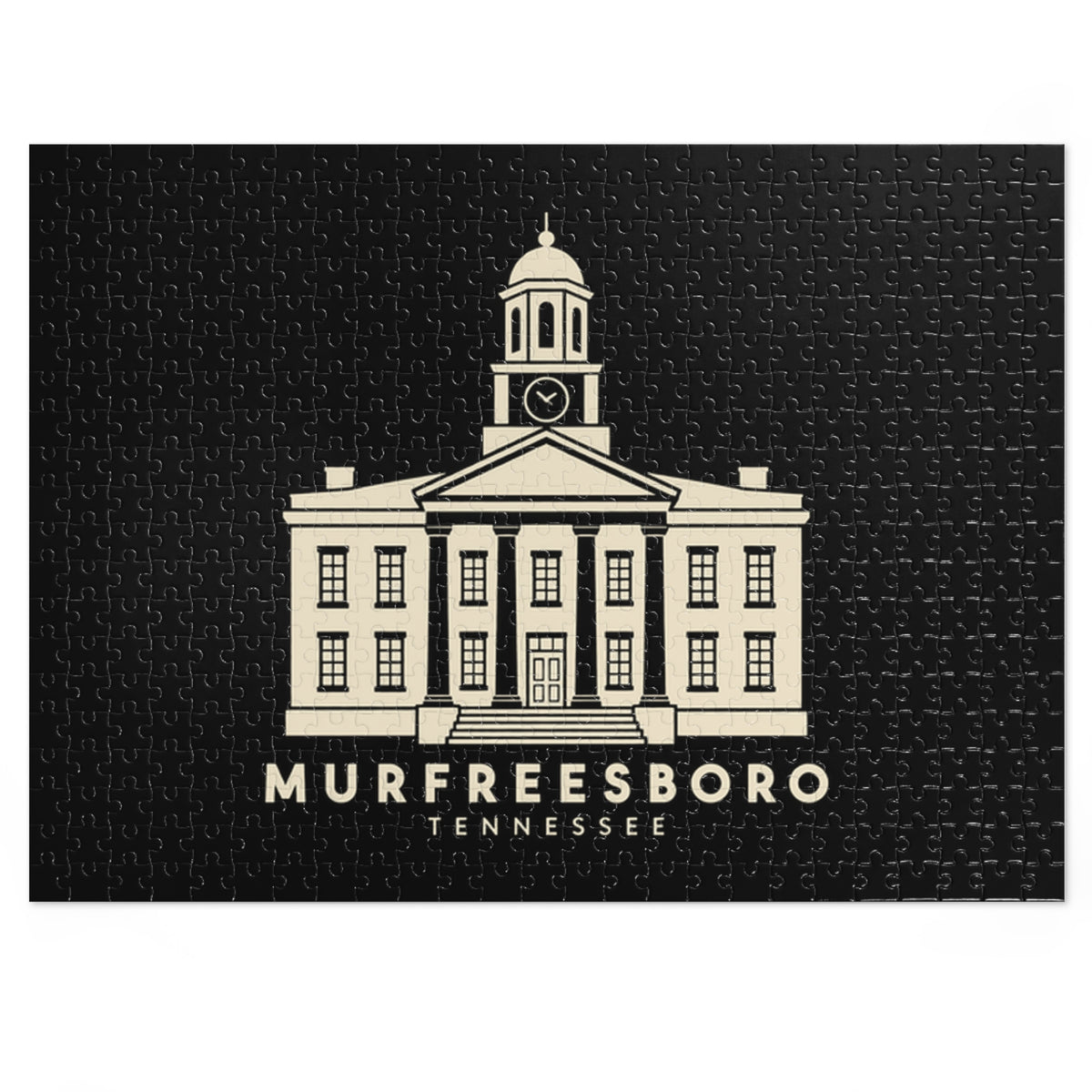 Murfreesboro Rutherford County Courthouse Puzzle (Black)