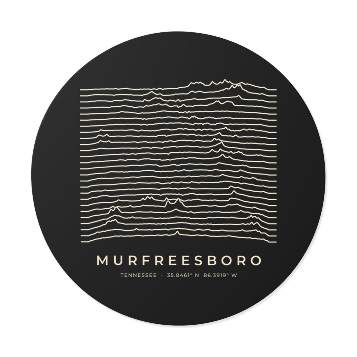 Murfreesboro Ridgeline Sticker (Black)