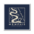 Memphis Topo Map Magnet (Navy)