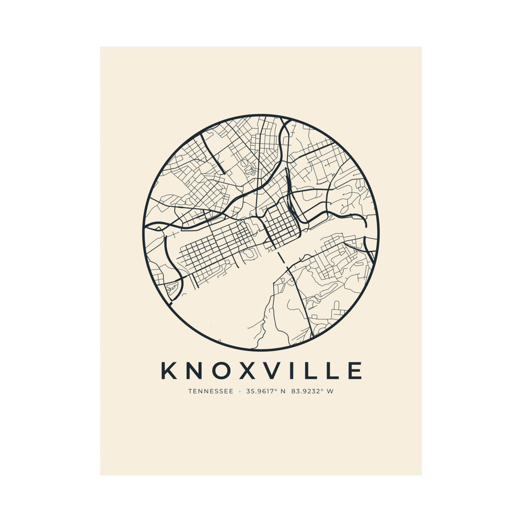 Knoxville Street Map Poster