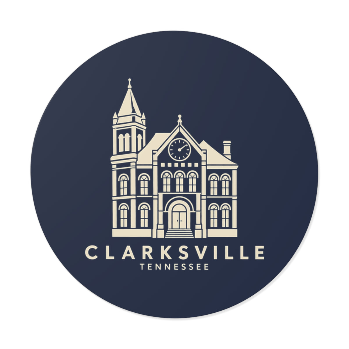 Clarksville Customs House Sticker (Navy)