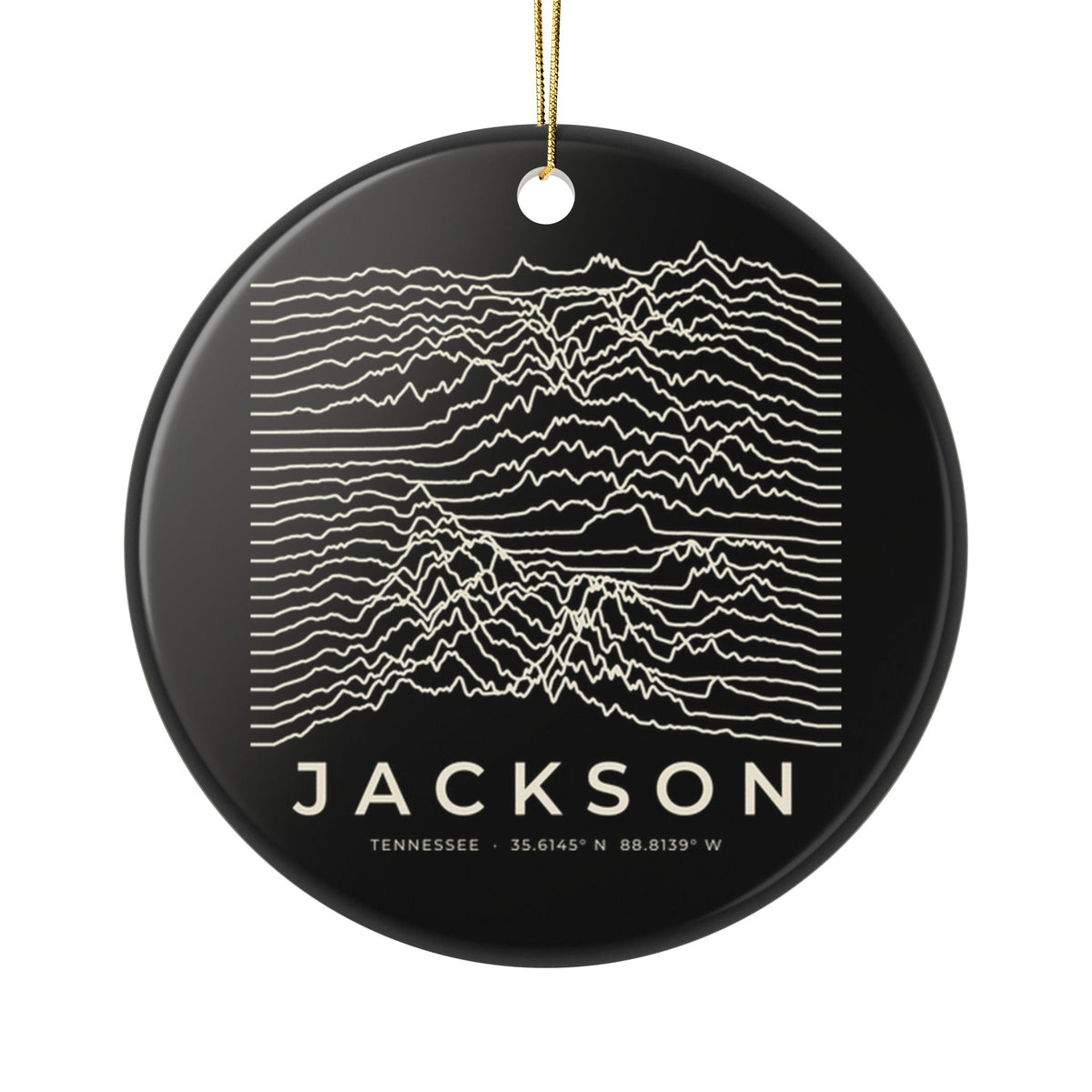 Jackson Ridgeline Ornament (Black)