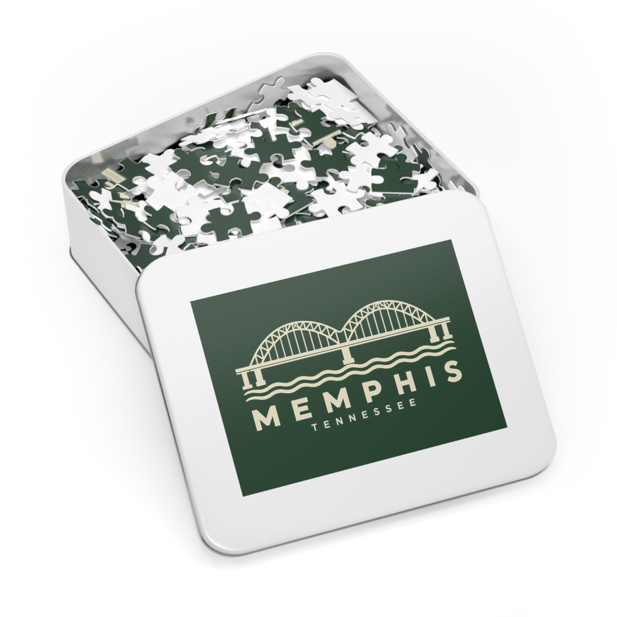 Memphis Hernando de Soto Bridge Puzzle (Forest Green)