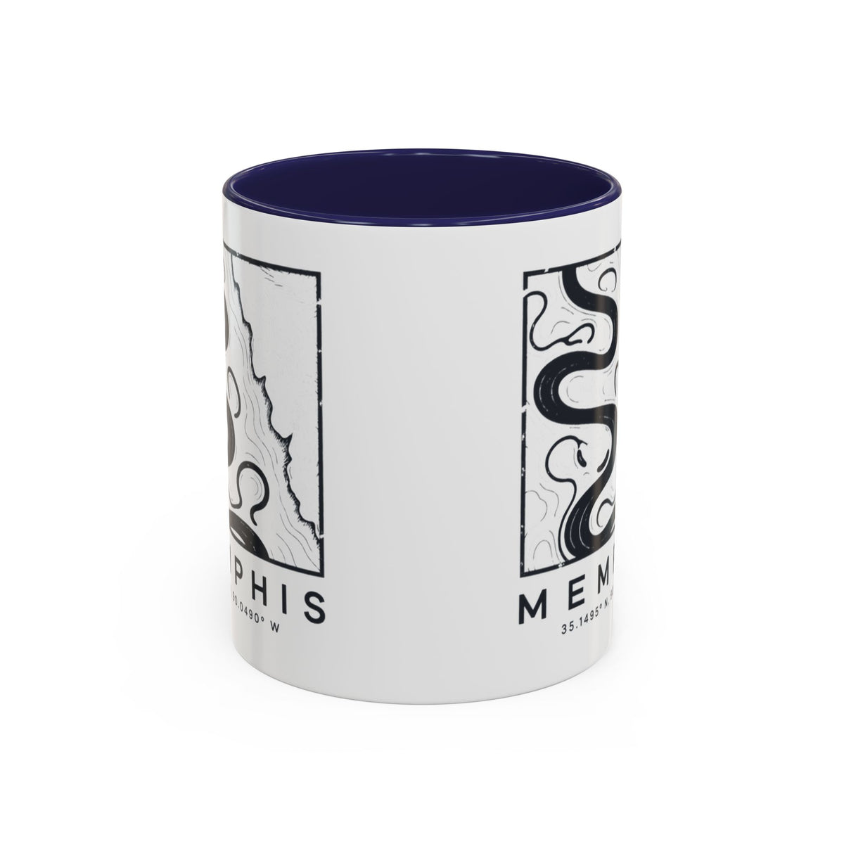 Memphis Topo Map Accent Mug