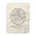 Johnson City Street Map Sherpa Blanket