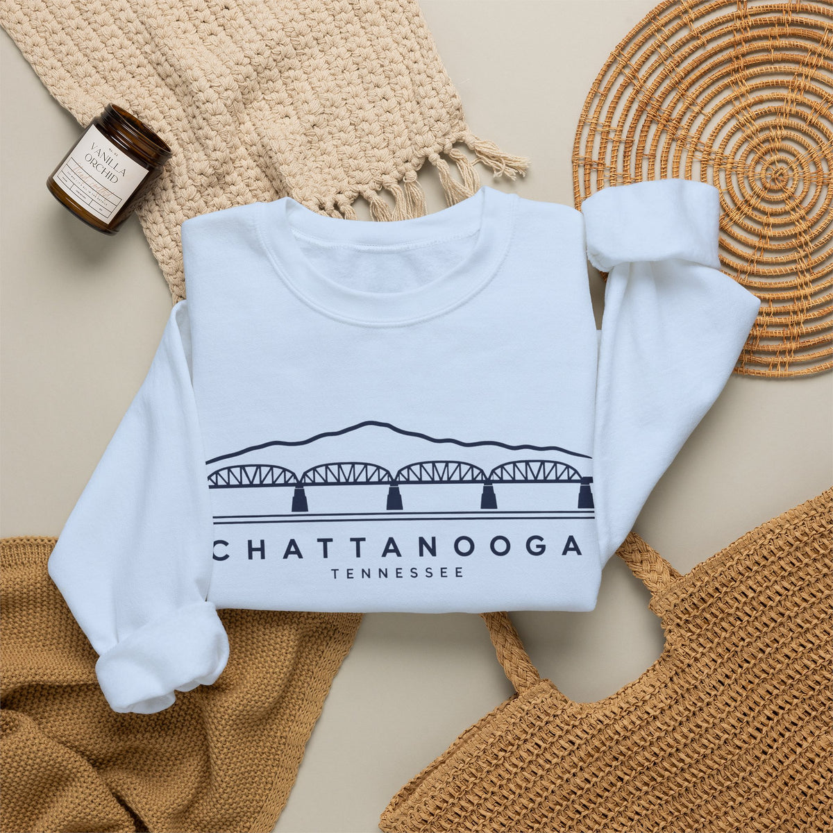 Chattanooga Walnut Street Bridge Crewneck Sweatshirt