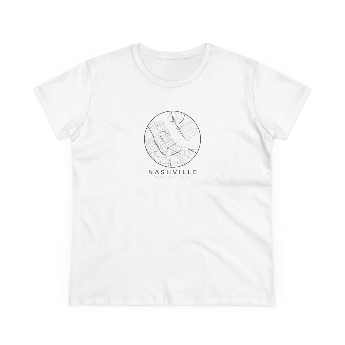 Nashville Street Map Women's T-Shirt