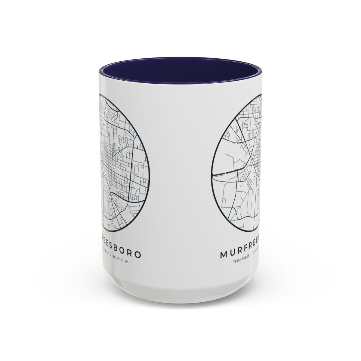Murfreesboro Street Map Accent Mug