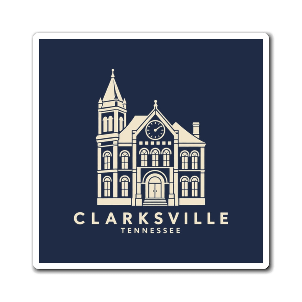 Clarksville Customs House Magnet (Navy)
