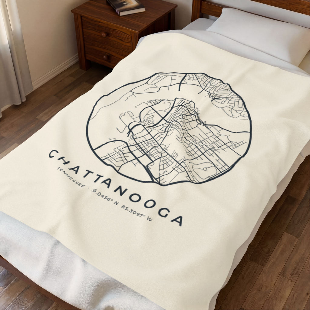 Chattanooga Street Map Blanket