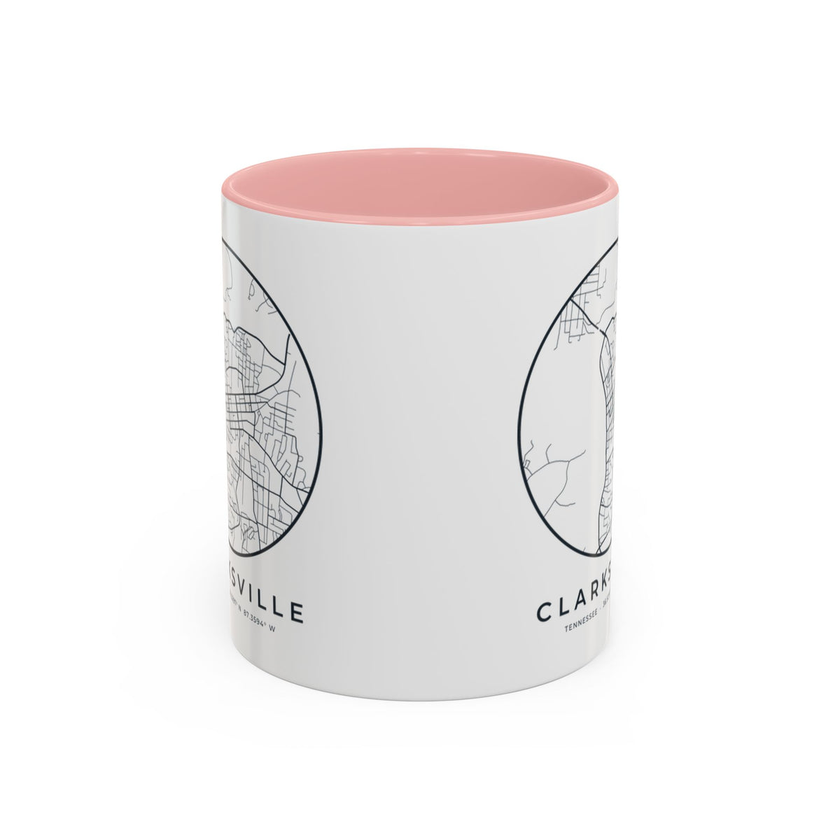 Clarksville Street Map Accent Mug