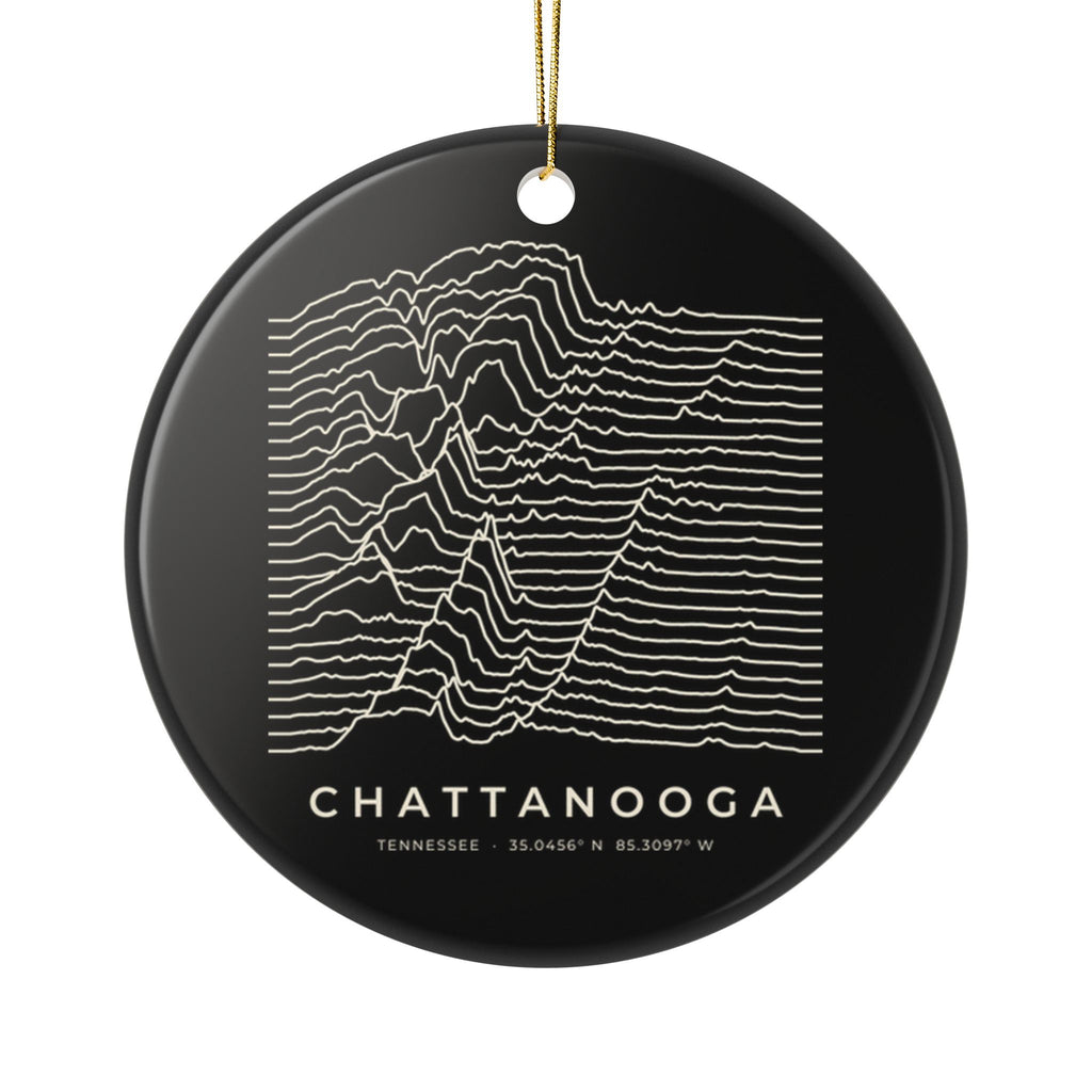 Chattanooga Ridgeline Ornament (Black)