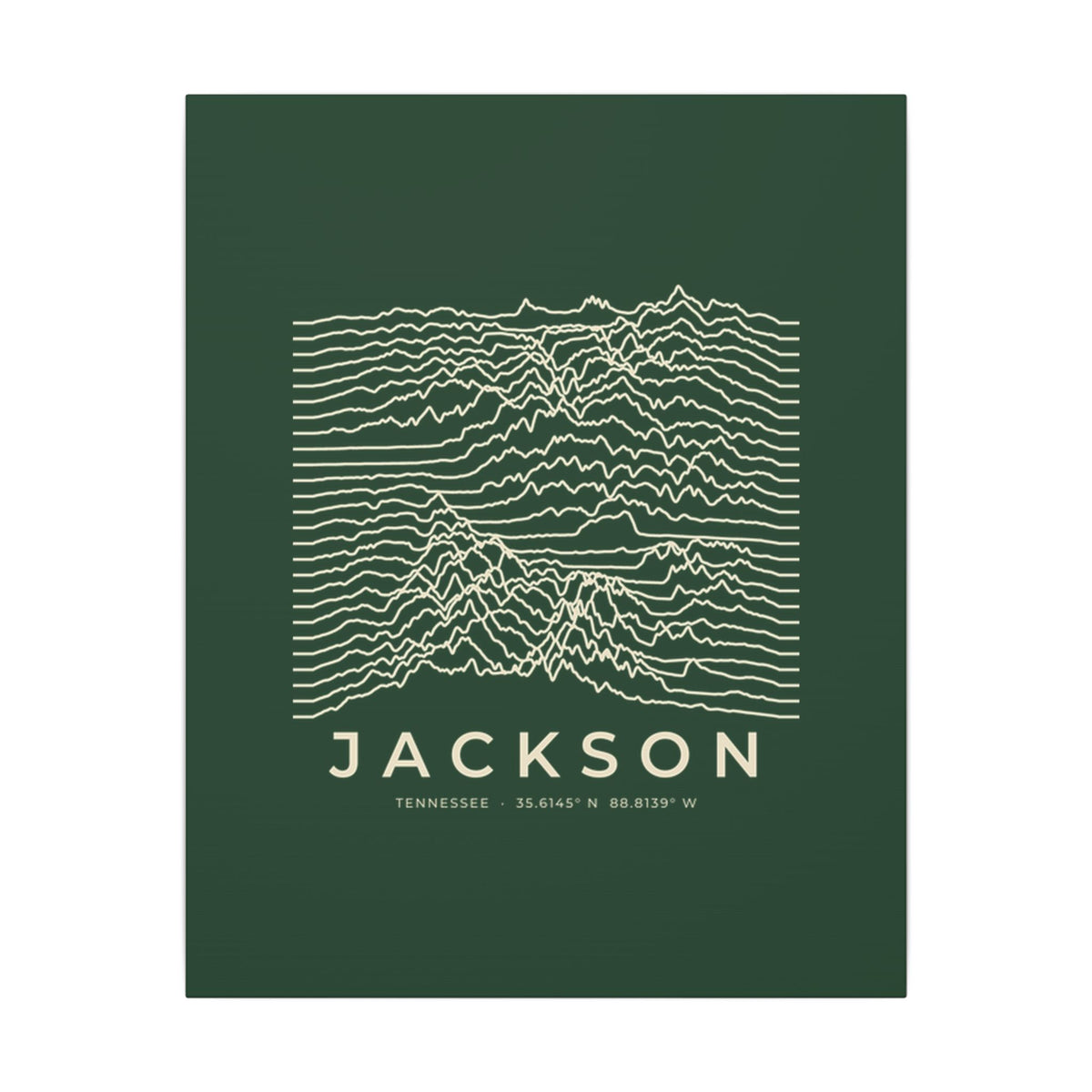 Jackson Ridgeline Canvas Print (Forest Green)