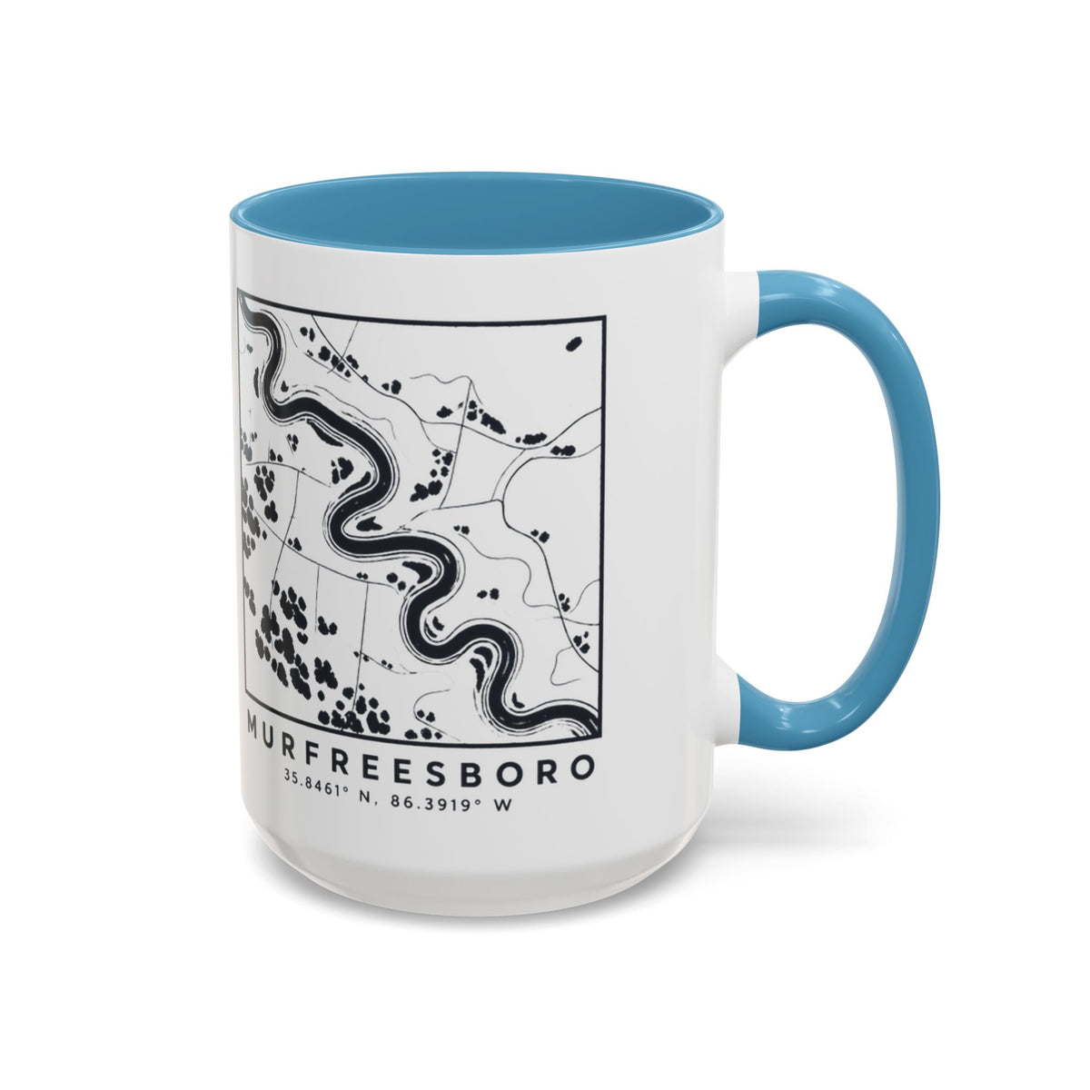 Murfreesboro Topo Map Accent Mug