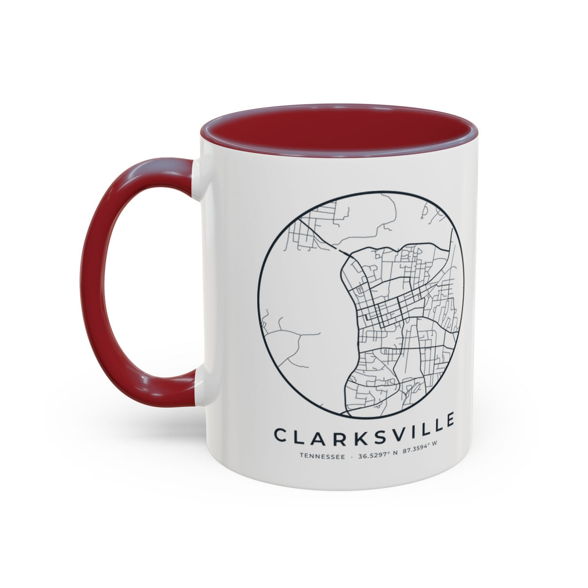 Clarksville Street Map Accent Mug