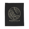 Nashville Street Map Blanket (Black)