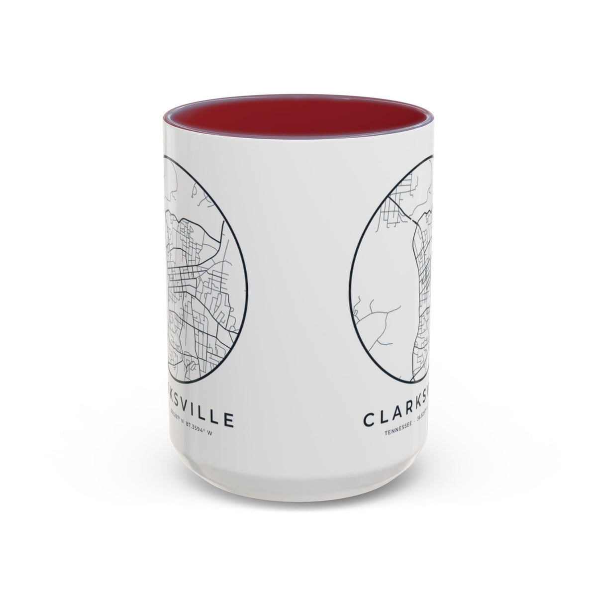 Clarksville Street Map Accent Mug
