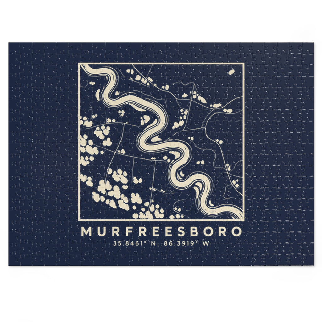 Murfreesboro Topo Map Puzzle (Navy)