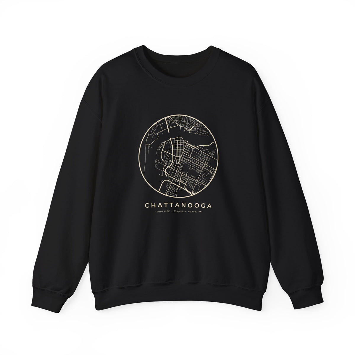 Chattanooga Street Map Crewneck Sweatshirt
