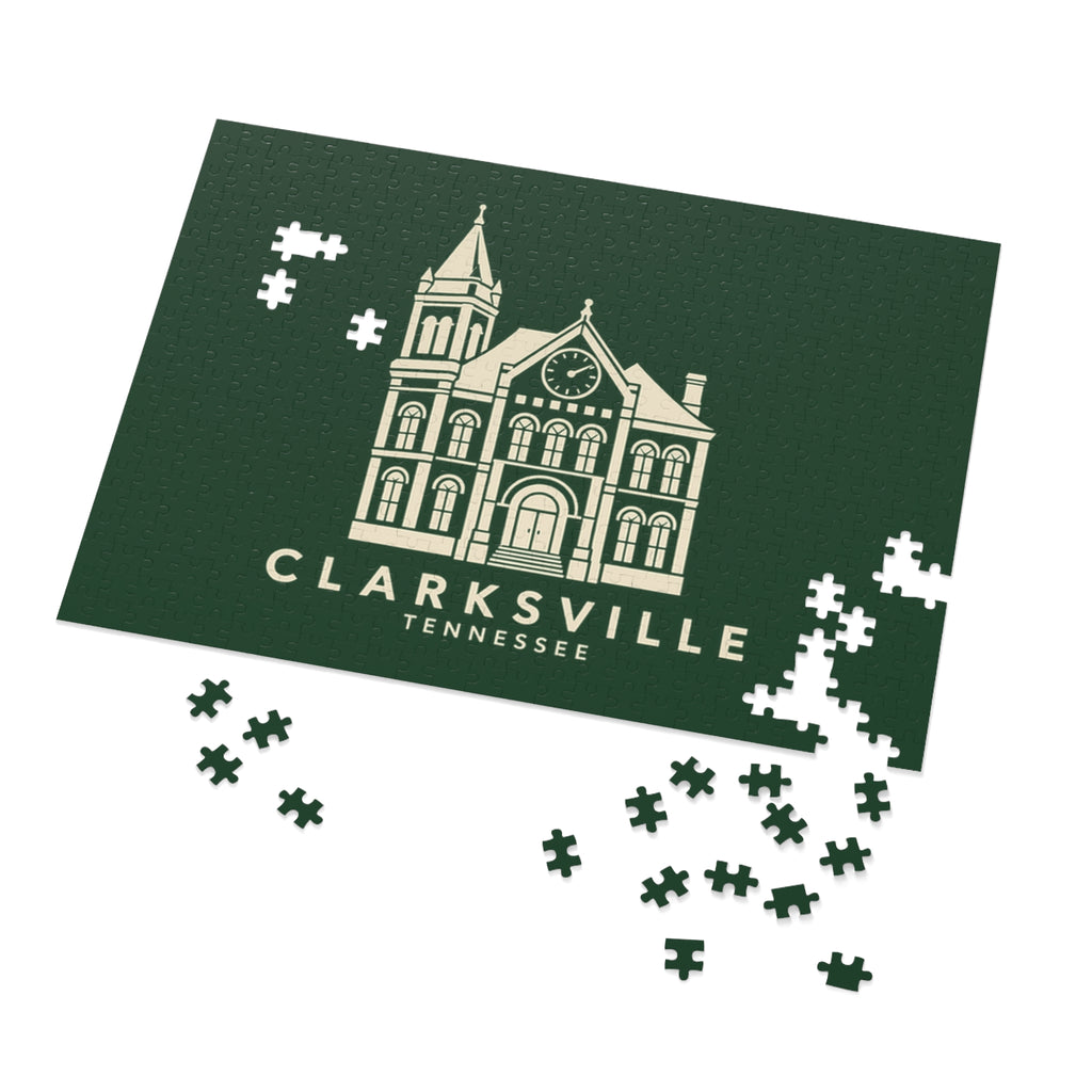 Clarksville Customs House Puzzle (Forest Green)