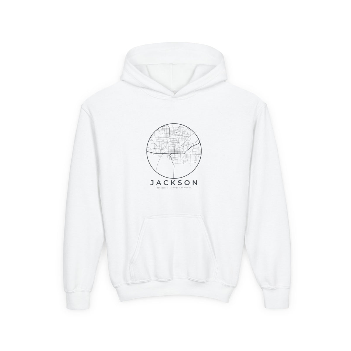 Jackson Street Map Kids Hoodie