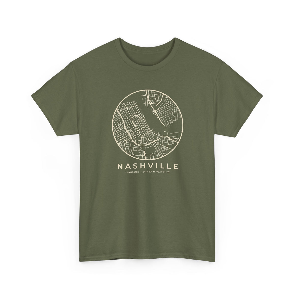 Nashville Street Map T-Shirt