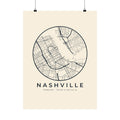 Nashville Street Map Poster