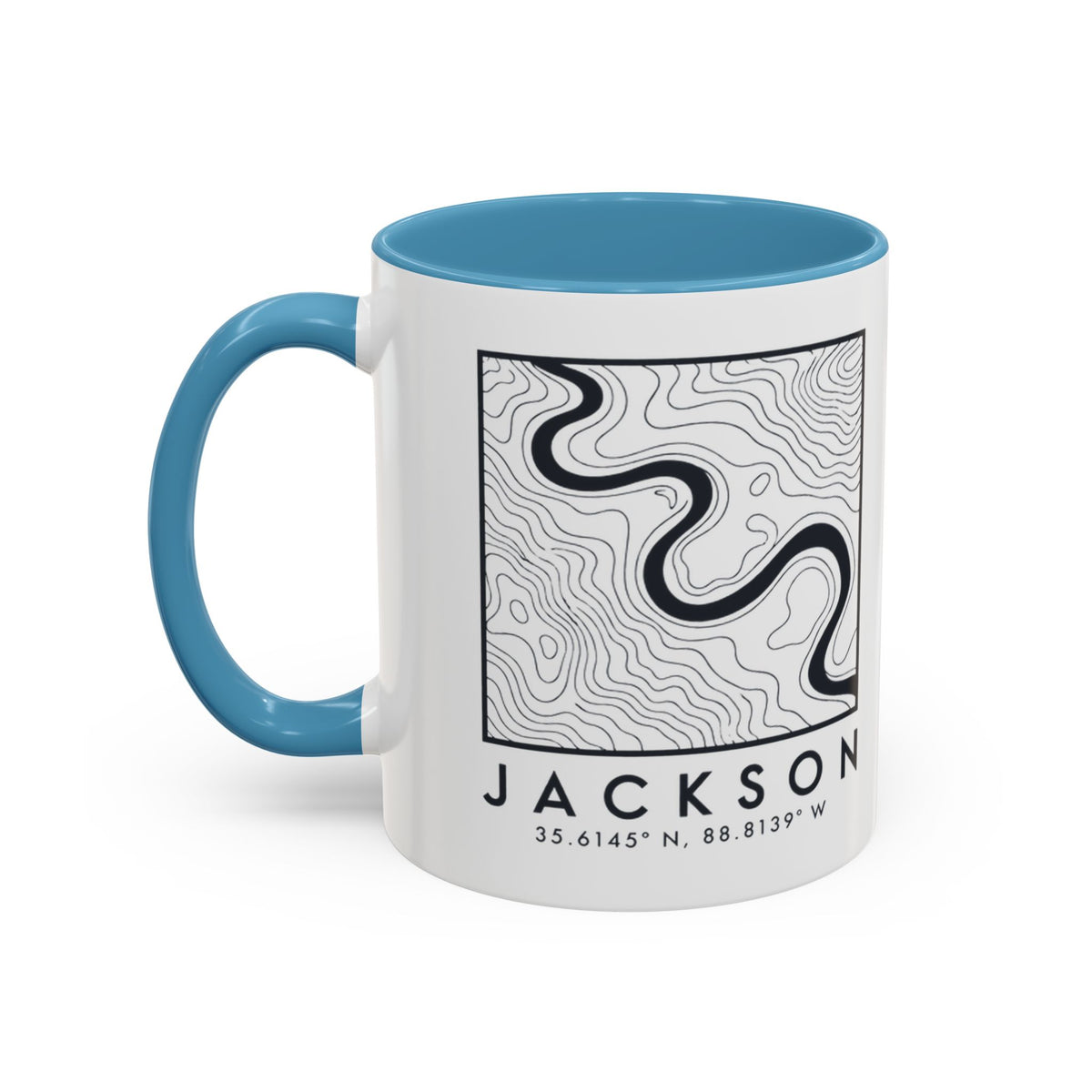 Jackson Topo Map Accent Mug