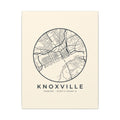 Knoxville Street Map Canvas Print