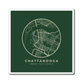 Chattanooga Street Map Magnet (Forest Green)