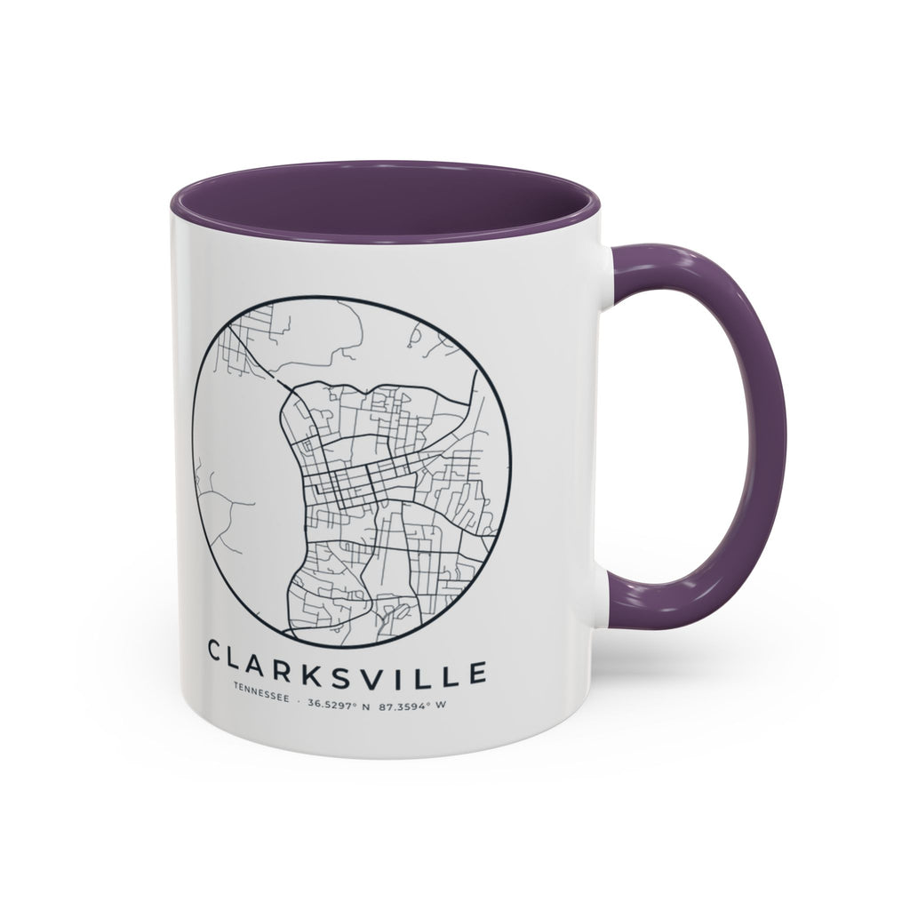 Clarksville Street Map Accent Mug