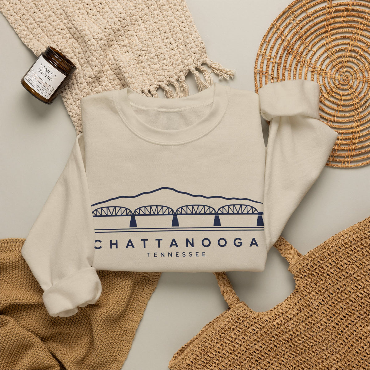 Chattanooga Walnut Street Bridge Crewneck Sweatshirt