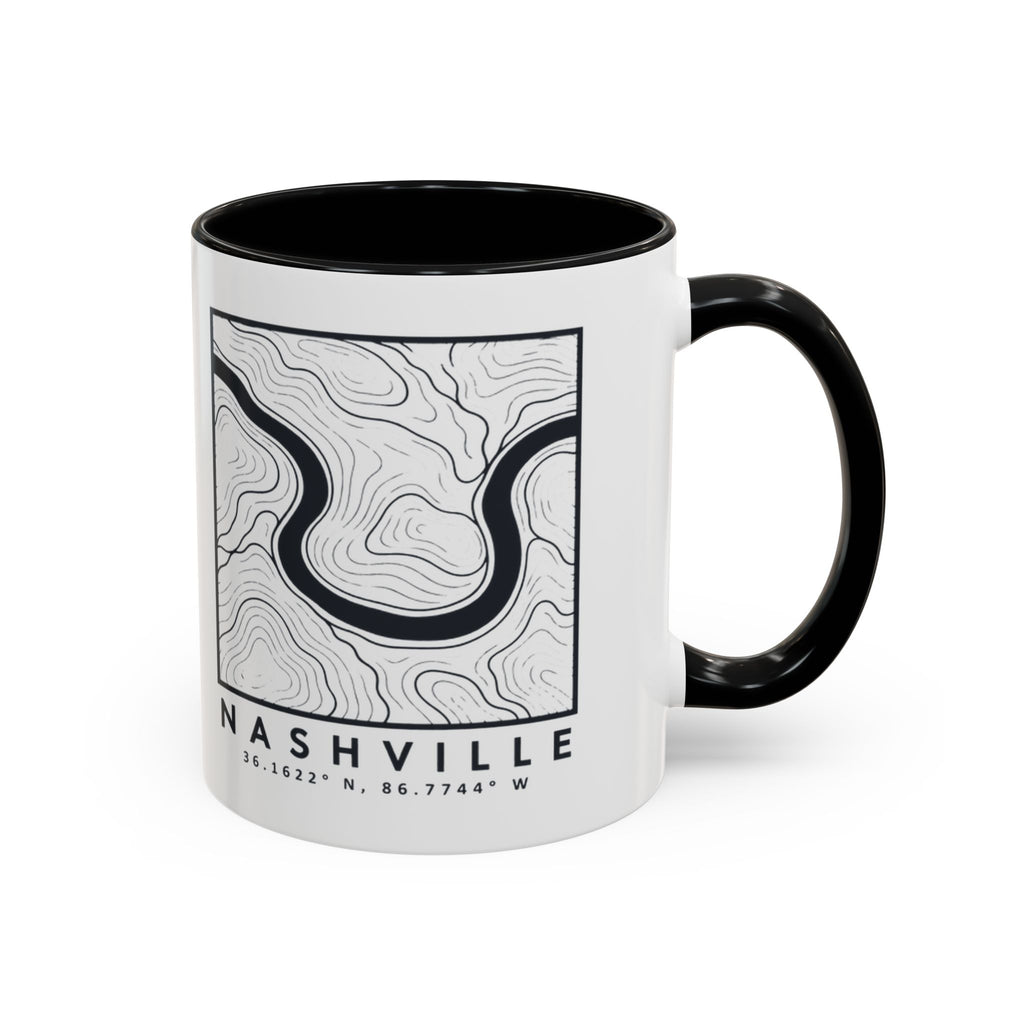 Nashville Topo Map Accent Mug