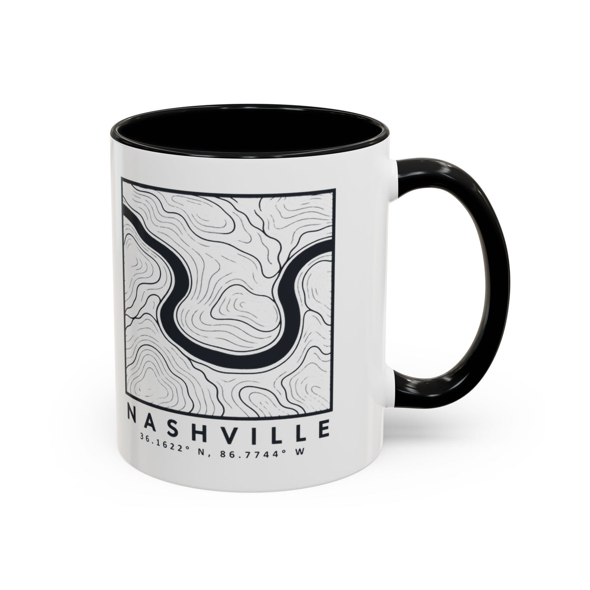Nashville Topo Map Accent Mug