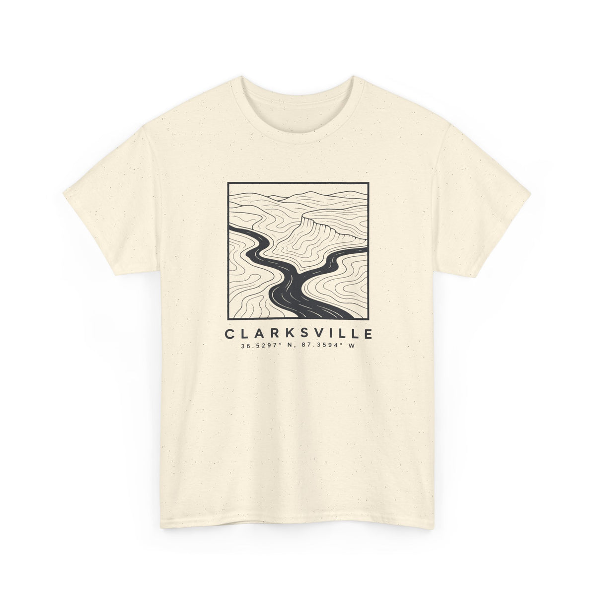 Clarksville Topo Map T-Shirt