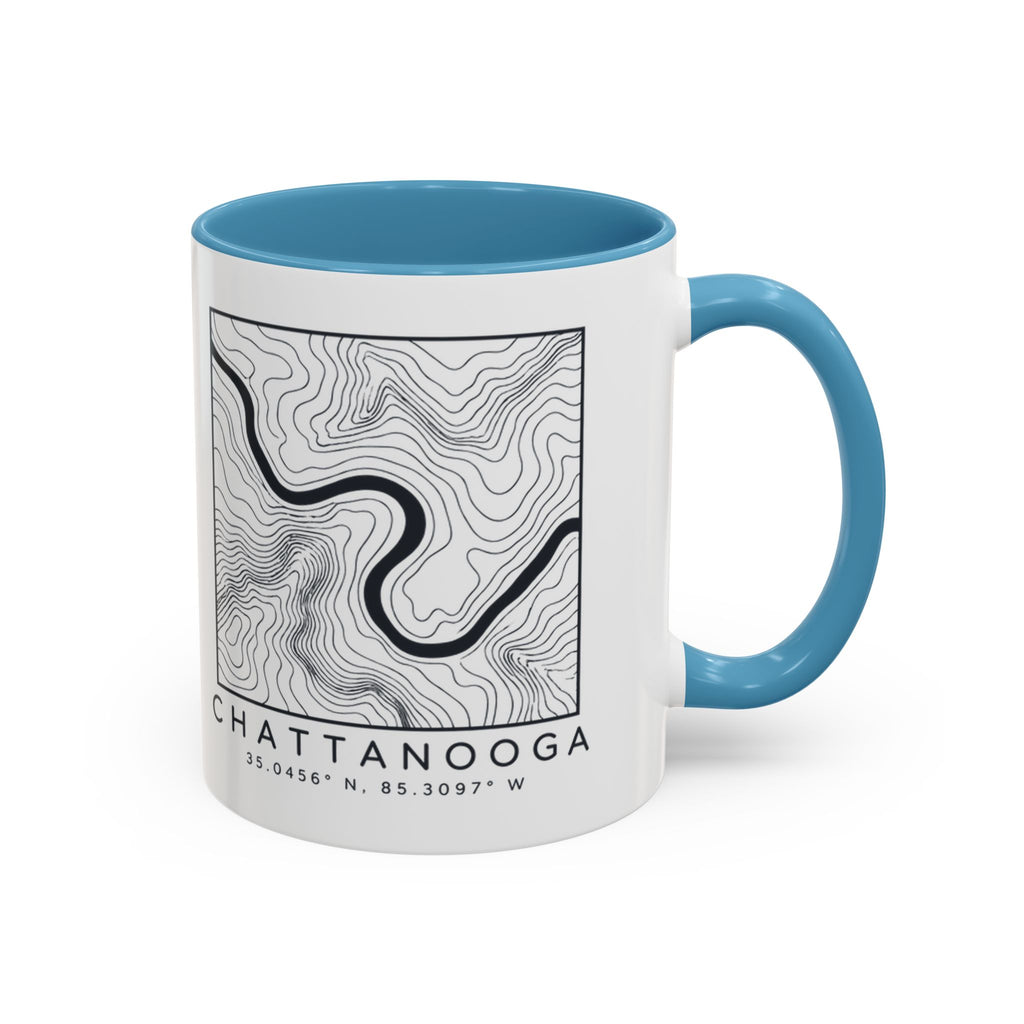 Chattanooga Topo Map Accent Mug