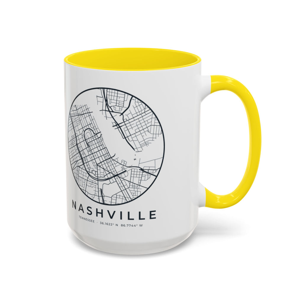 Nashville Street Map Accent Mug