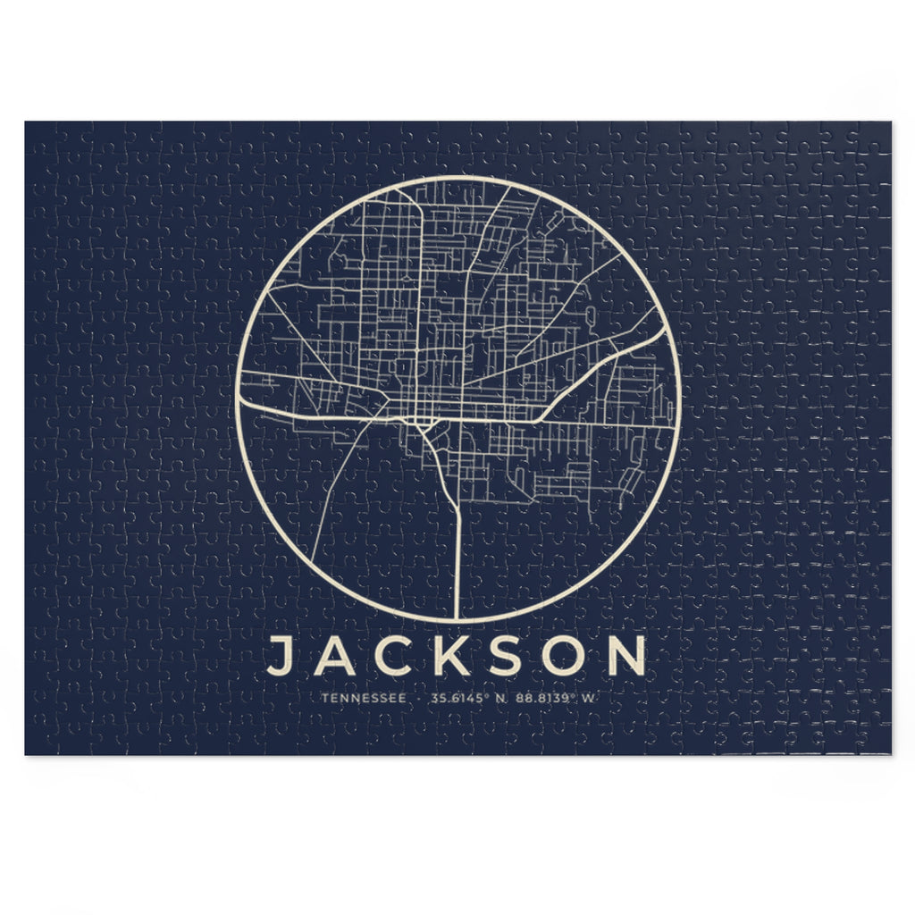 Jackson Street Map Puzzle (Navy)