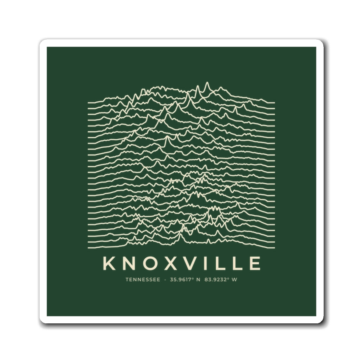 Knoxville Ridgeline Magnet (Forest Green)