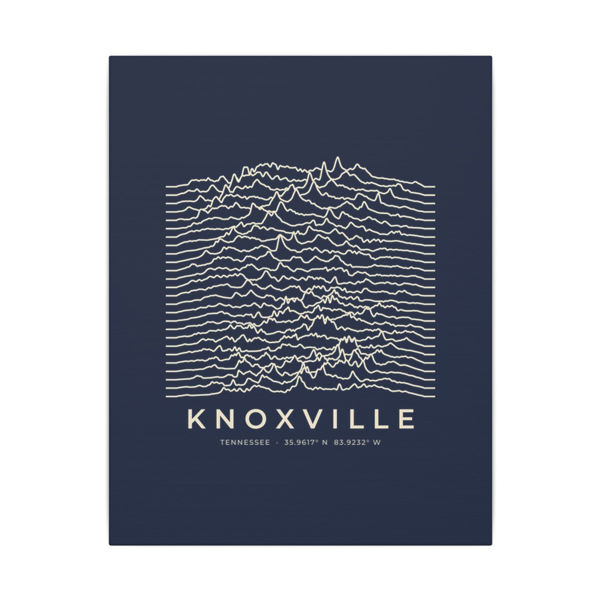 Knoxville Ridgeline Canvas Print (Navy)