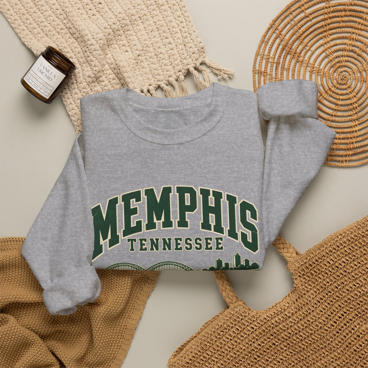 Memphis Vintage Varsity Crewneck Sweatshirt
