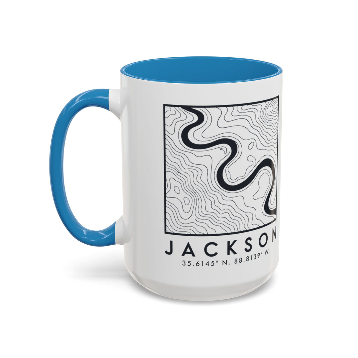 Jackson Topo Map Accent Mug