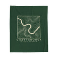 Chattanooga Topo Map Blanket (Forest Green)
