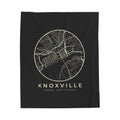 Knoxville Street Map Blanket (Black)