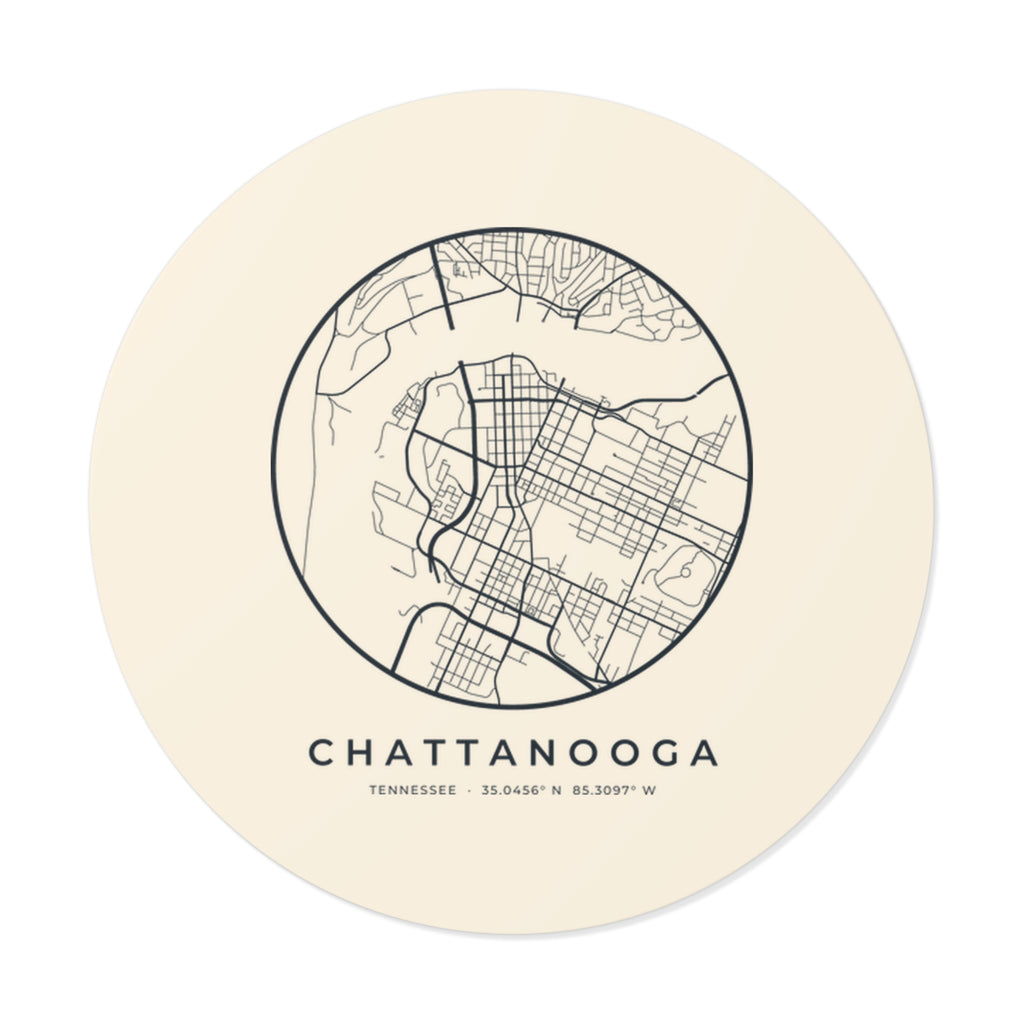 Chattanooga Street Map Sticker